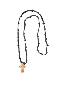 Κομποσχοίνι λαιμού με ξύλινο σταυρό