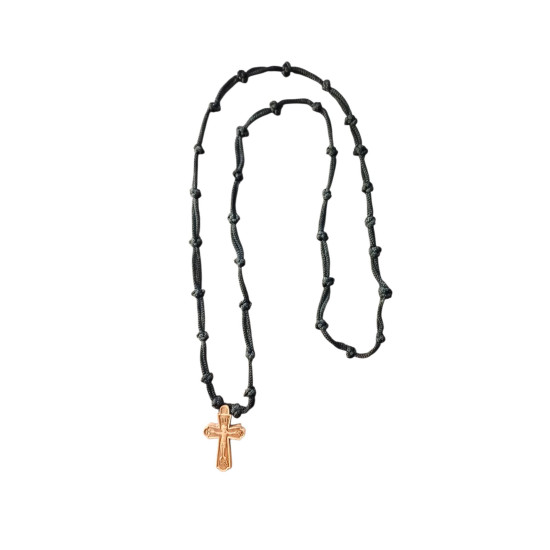 Rosary for neck with wooden cross